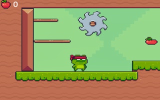 Image Green Ninja Collects Apples